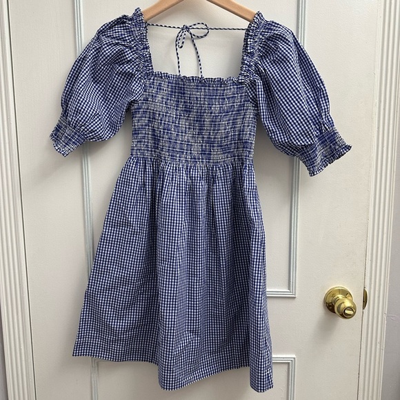 NWT Hill House Nantucket Blue Gingham Athena Dress - Picture 2 of 2